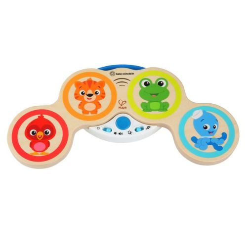 Baby Einstein Hape Magic Touch Drums Wooden Musical Toy: Educational, High-Contrast, Volume Control