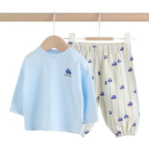 Car Long Sleeve T-Shirt & Pants Set, 9-12M