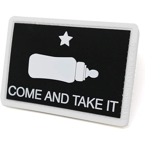 Come and Take It Baby Bottle Diaper Bag PVC Hook and Loop Patch | Funny Tactical Patch