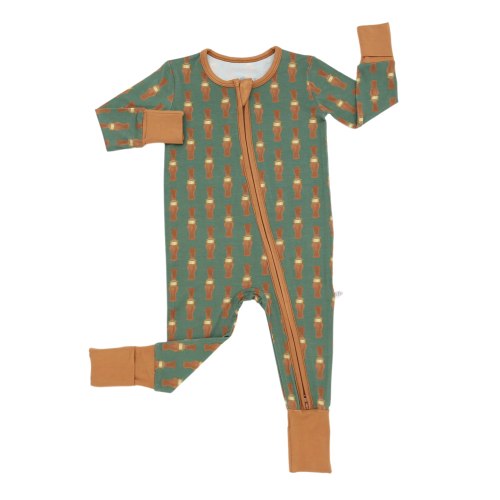 Boys Duck Calls Double Zipper Romper