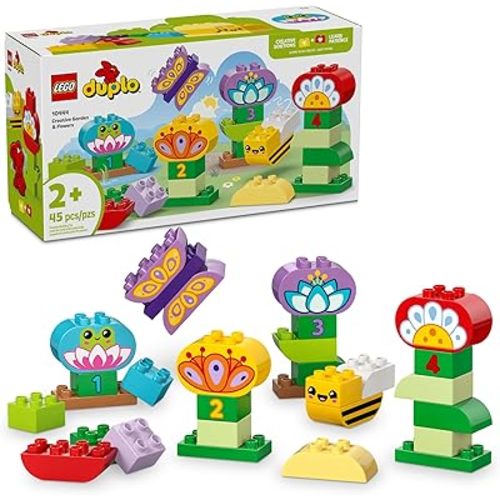 LEGO DUPLO Town Creative Garden & Flowers Building Toy Playset - Preschool Learning and Educational Flower Toy for Toddlers, Boys and Girls, Ages 2+ - Baby Gift Idea - 10444