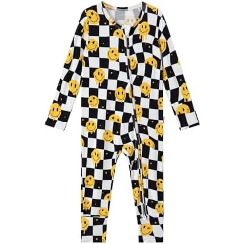 Footless Pajamas Baby Boy Girls, Viscose from Bamboo Baby Pajamas, Two Way Zipper Sleepers, Newborn Pjs