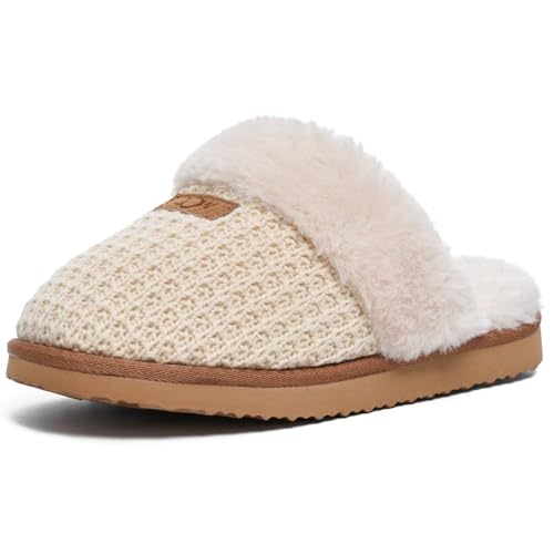 OOW Cozy House Slippers for Women with Memory Foam Fuzzy Shoes for Indoor