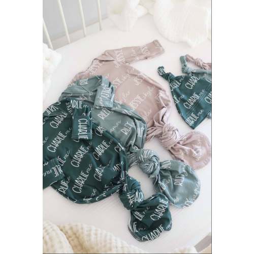 Personalized Newborn Baby Knot Gown | Best-Selling Neutrals