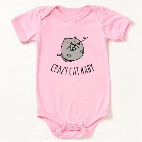 Crazy Cat Bodysuit For Baby