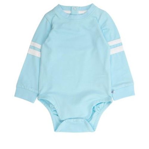 RuggedButts Baby Boys Racing Stripe Long Sleeve Bodysuit - Blue Breeze, 0-3m