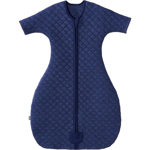 HALO Easy Transition Swaddle, Sleepsack Wearable Blanket, TOG 1.5, Heather Blue, Small