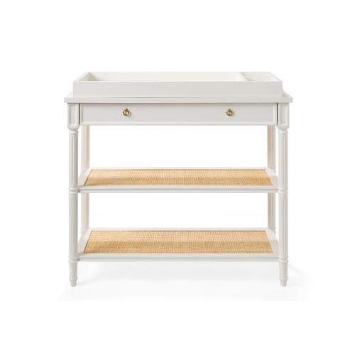 Wren Changing Table Set – Large Topper – White/Natural | Serena & Lily