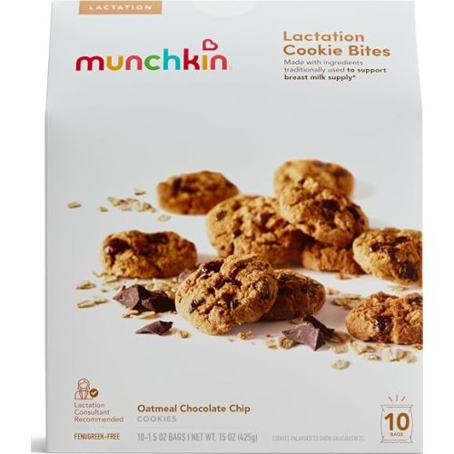 Munchkin Milkmakers Lactation Cookie Bites, Oatmeal Chocolate Chip