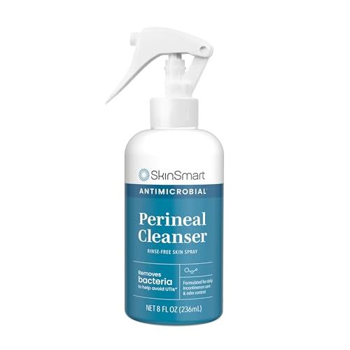 SkinSmart Antimicrobial Perineal Cleanser, Ideal for Incontinence Care and Postpartum, Removes Bacteria, 8 oz Spray