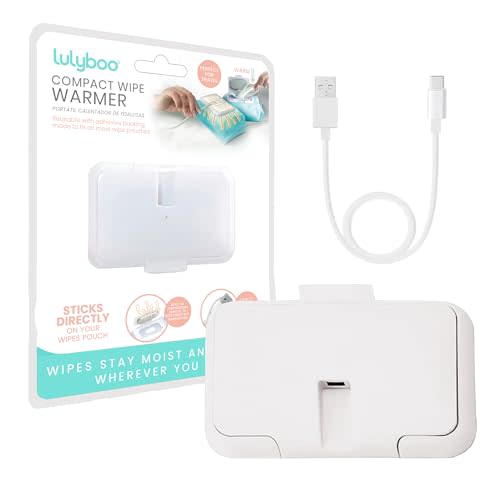 Lulyboo Compact Baby Wipe Warmer with Constant Temperature & Double Layer Cover - Portable USB Diaper Wipe Dispenser for Home, Car & Travel, Keeps Wipes Moist & Warm, Large Capacity, Baby Care Gift