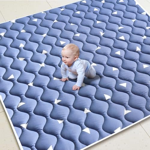 Baby Play Mat for Floor 71" X 59", Premium Thicken Foam One-Piece Crawling Mat, Extra Large Non-Slip Cushioned Activity Playmats for Babies, Toddlers, Infants, Play & Tummy Time