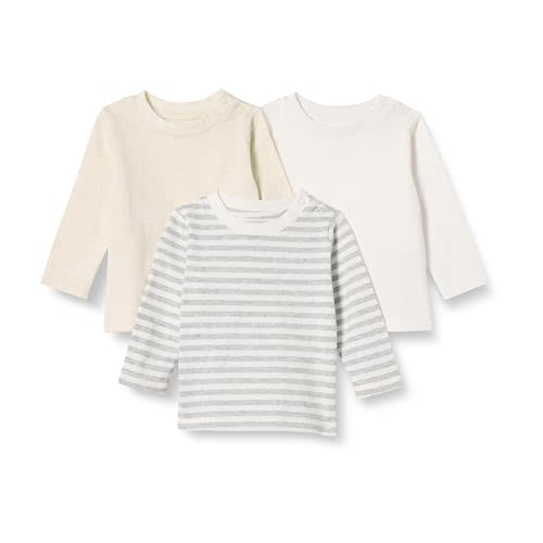 Amazon Essentials Unisex-Baby Relaxed-Fit 100% Cotton Long-Sleeve T-Shirts