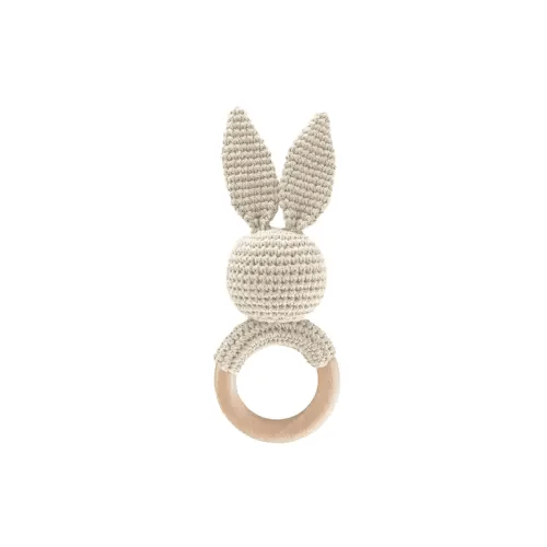 Cotton Bunny Rattle Teether