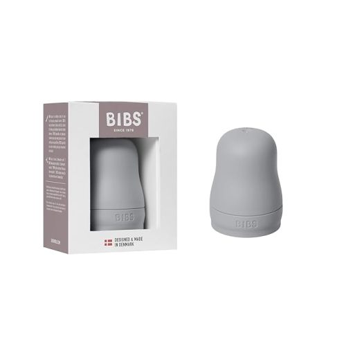 BIBS Bottle Cap Set, Cloud | Anti-Colic | BPA-Free | Lightweight | Dishwasher Safe | Easy-Grip Design | Compatible BIBS Parts