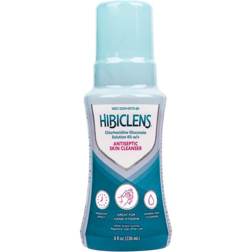 Hibiclens – Antimicrobial and Antiseptic Soap and Skin Cleanser – 8 oz with Foaming Pump – for Home and Hospital – 4% CHG