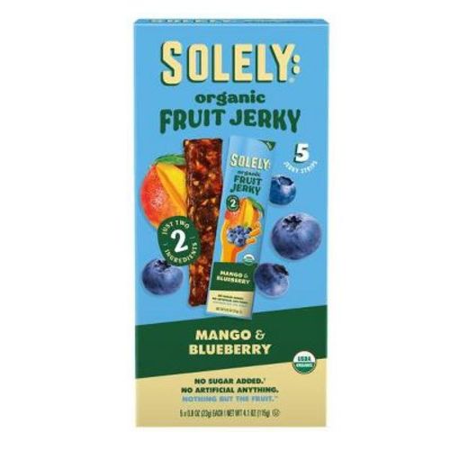 Solely Mango and Blueberry Fruit Snack Jerky - 4.1oz/5ct
