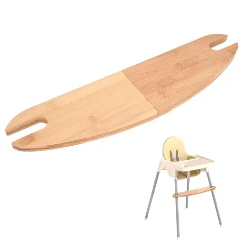 High Chair Foot Rest, High Chair Accessories, Highchair Footrest for IKEA Antilop, Bamboo Wooden Footrest Height can be Adjusted at Will, and The Pedal can be Disassembled