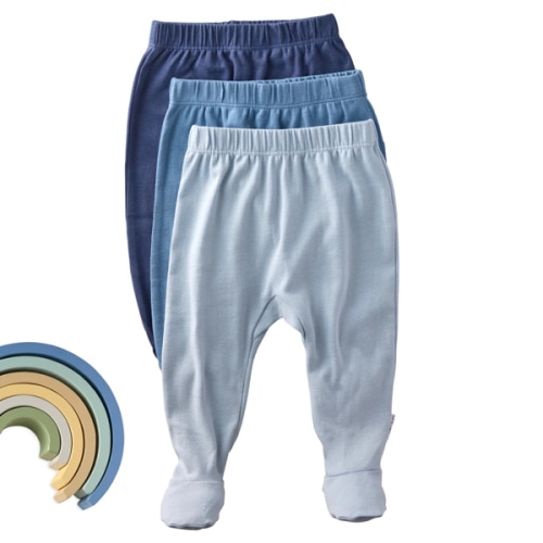FALLON 3-Pack Footed Baby Pants