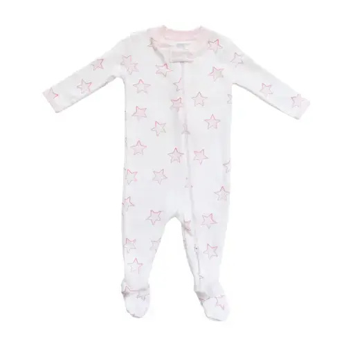 Celestial Linework | Footie (Pink) – Baby Dunn