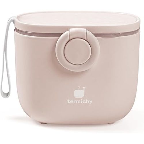 Termichy Baby Formula Dispenser, Portable Milk Powder Dispenser Container with Carry Handle and Scoop for Travel Outdoor Activities with Baby Infant, 8.8OZ, 0.55LB, 250g,500ml (Full Lightpink)