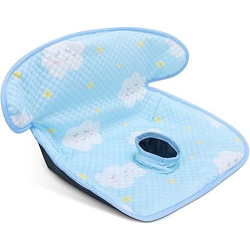 COOLBEBE Waterproof Car Seat Protector for Potty Training, Leak-Proof Piddle Pad for Toddler, Soft Velvet Liner for Baby Kids Car Seat, Stroller & High Chair, Machine Washable, Blue, 1PC