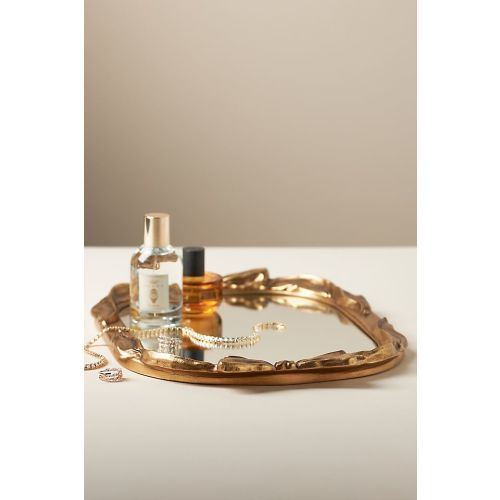 Beau Bow Gold Mirrored Tray