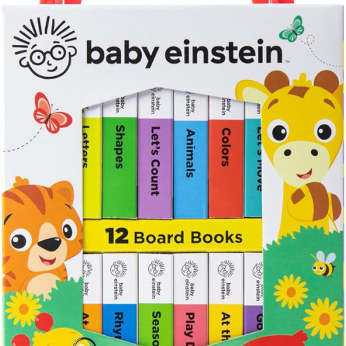 Baby Einstein - My First Library Board Book Block 12-Book Set - First Words, Alphabet, Numbers, and More! - PI Kids