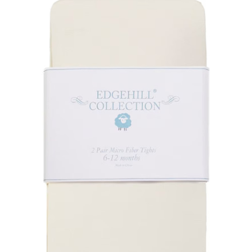 Edgehill Collection Baby Girls 2-Pack Microfiber Tights