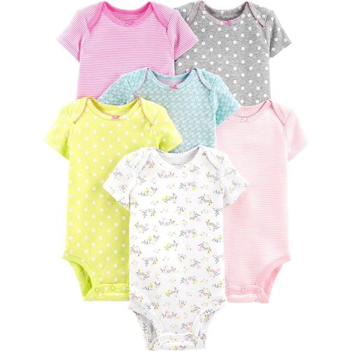 Simple Joys by Carter's Baby-Girls 6-Pack Short-Sleeve Bodysuit