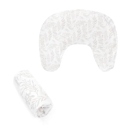 Boppy Nursing Pillow Cover - Soft, Hypoallergenic Washable Microfiber Bottle & Breastfeeding Pillow Covers (Redesigned Feeding Pillow Sold Separately) - Beige Foliage