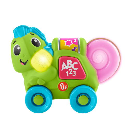 Fisher-Price Link Squad Crawl ‘n Colors Chameleon Learning Toy with Music & Lights, Infant 9+ Months