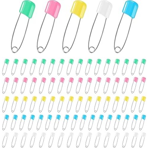 110 Pcs Stainless Steel Baby Diaper Pins, 2.1 Inch Safety Pins
