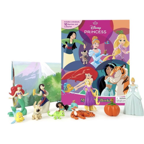 Disney Princess My Busy Books - Storybook, 10 figurines, playmat