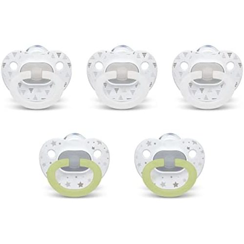 NUK Orthodontic Pacifiers, 0-6 Months,Timeless Collection, Amazon Exclusive, 5 Pack
