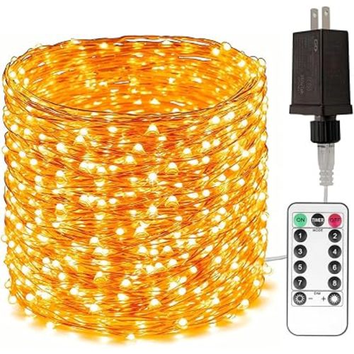Plug in String Lights with Remote 100FT