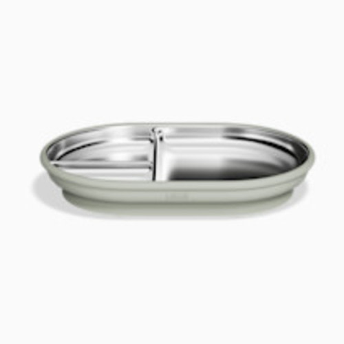 Lalo Stainless Steel Suction Plate - Sage