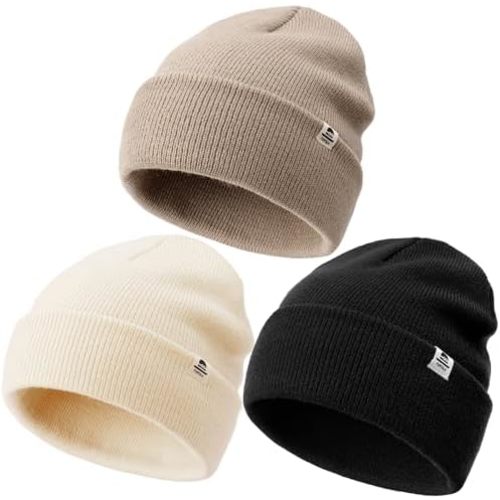 FURTALK Baby Beanie Knit Winter Hats 3 Pack for Infant Toddler Kids Skull Caps