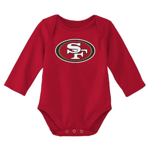 Outerstuff NFL Newborn & Infants 0-24 Months Official Primary Logo Long Sleeve Creeper Bodysuit Romper