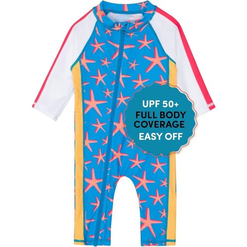 SwimZip Boys' Long-Sleeve UPF 50+ Swimsuit for Baby, Toddler, & Little Boys