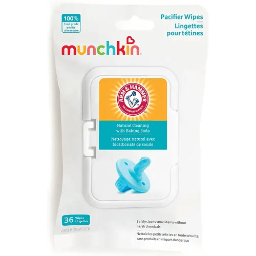 Munchkin® Arm & Hammer Pacifier Wipes - Safely Cleans Baby and Toddler Essentials, 1 Pack, 36 Wipes
