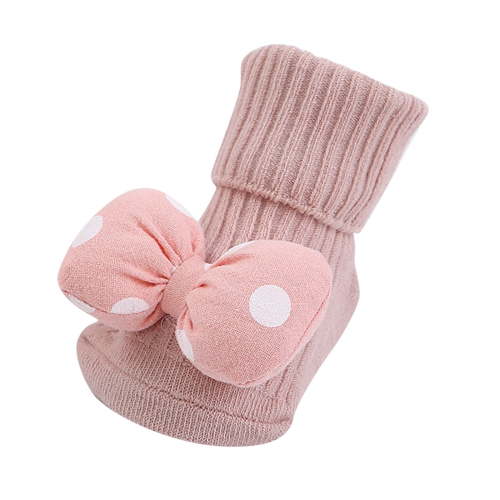 KPOPLK Baby Booties Organic Cotton Infant Bootie Warm Cozy Soft Sock Shoes Adjustable Boots for Newborn Boys Girls(0-6 Months,F75-Watermelon Red)