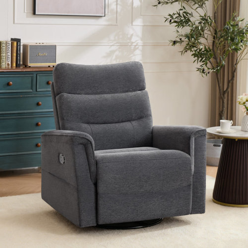 Latitude Run® Modern Swivel Glider With Tufted Back,Armchair | Wayfair