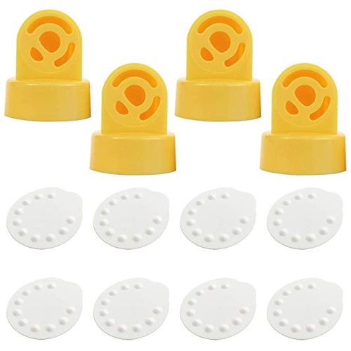 Nenesupply Membranes Valves Compatible with Medela Breast Pump Parts Not Original Medela Membrane Replacement Parts Accessories Compatible with Pump in Style Parts Symphony Harmony Hand Pump - 4 Valves + 8 Membranes
