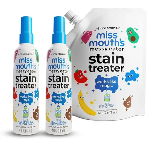 Miss Mouth's Messy Eater Stain Treater - 2 Pack Stain Remover Spray and 16oz Refill Pouch