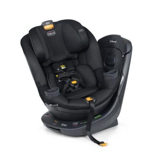 Chicco Fit360 ClearTex Rotating Convertible Car Seat - Obsidian: 360 Rotating, Fits 3 Across, Machine Washable Seat Pad, Cup Holder
