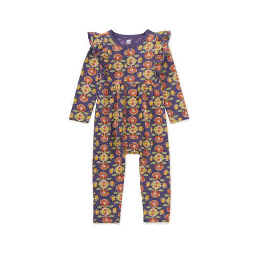 Snap Front Ruffle Baby Romper