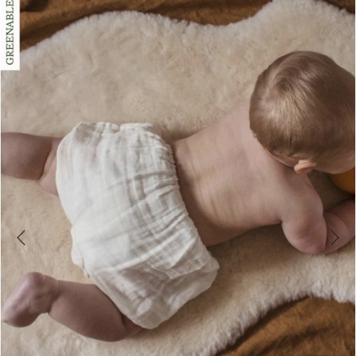 BINIBAMBA - Short-haired Sheep Skin - 98x62 cm - Milk | Smallable