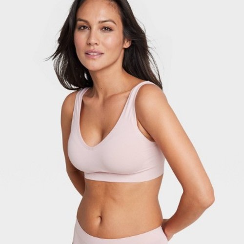Jockey Generation™ Women's Seamfree® Back Smoothing Bralette - Pink Haze S: Recycled Nylon, Wireless, Sewn-in Cup, Solid Pattern