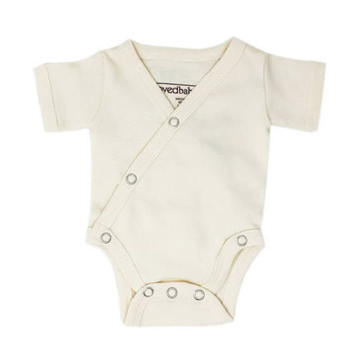Buttercream | Organic Short-Sleeve Kimono Bodysuit – L'ovedbaby